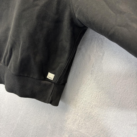 Vuori Restore 1/2 Zip Hoodie Womens Small Black Fleece Cropped Relaxed VW288 - Picture 9 of 13